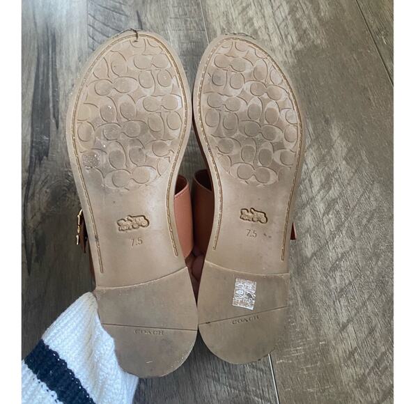 NWB Coach Harlow Sandal Brown Leather 7.5 - Picture 4 of 6